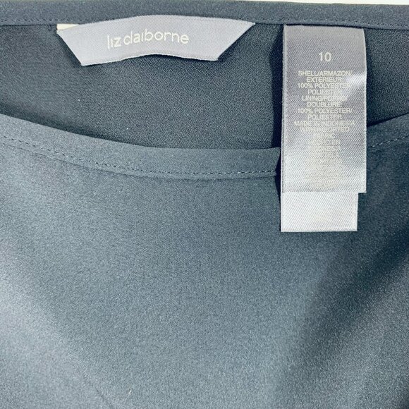 Boho Goth Whimsigoth  modern Tiered A-line skirt  Black Size 10 LIZ CLAIBORNE - Picture 2 of 15